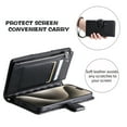 thumbnail image 3 of for iPhone 13 Pro Wallet Case with Card Holder & Kickstand & Wrist Strap, Flip Folio Book Style PU Leather Shockproof Protective Phone Cover with Crossbody Strap for iPhone 13 Pro, Black, 3 of 13