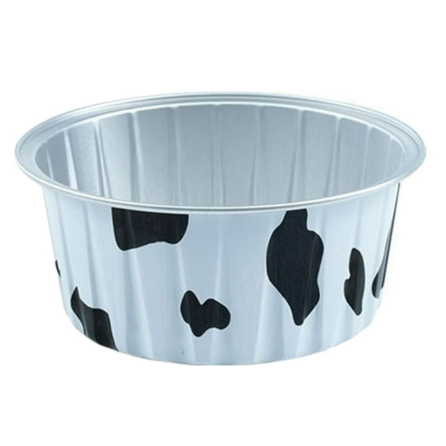 Molde para Hornear, para Pudín, Freidora de Aire, Caja de Papel de Aluminio de Color Especial, para Hornear Pasteles, Tazón Redondo, Caja para Pasteles, Negro y