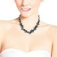 thumbnail image 3 of Sophisticated Elegance Freshwater Black Pearls Crystals on Silk Thread Necklace, 3 of 3