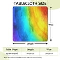 thumbnail image 2 of Colorful Tie Dye Pattern Square Fitted Tablecloth with Elastic Edge,Square Table Cover,Washable Elastic Table Cover for Home Kitchen Party Decor 36"x36", 2 of 6