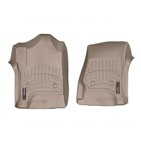 WeatherTech Custom Fit FloorLiners compatible with Sierra 2500HD/3500HD, Silverado 2500HD/3500HD - 1st Row (Driver & Passenger), Tan