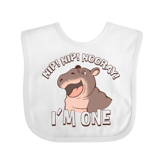Inktastic Hip Hiphooray I'm One Boys or Girls Baby Bib