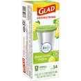 thumbnail image 5 of Glad Small Trash Bags, 4 Gallon, 34 Bags (OdorShield, Drawstring, Sweet Citron & Lime), 5 of 19