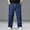 #134-Dark Blue, variant on Handshe Men's Business Casual Jeans with Elastic Waist Stretch Comfort Straight-Leg Relaxed Fit Office Wear Pants