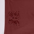 thumbnail image 6 of Minjewel Women's Casual Solid Color Butterfly Hollow Out Burned Cropped Pants,Yoga Base Capri Leggings for Workout,Wine,M, 6 of 7