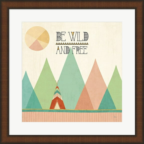 Southwest Geo II by Veronique Charron, Framed Wall Art, 19.75W x 19.75H