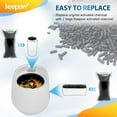 thumbnail image 4 of KEEPOW 4-Pack Activated Charcoal Refills for Lomi Kitchen Composter, Odor Absorbing Carbon Filter Replacement for Lomi Smart Waste Electric Compost Bin Filters for Indoor Use, 4 of 7