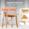 thumbnail image 3 of VEVOR Bamboo Shower Bench, 24 x 13.8 x 18.9 in, Waterproof Shower Stool Chair with Storage Shelf Handle,300 lbs Load Capacity Spa Bath Seat Organizer, for Adults Seniors Women Elderly Indoor Outdoor, 3 of 9