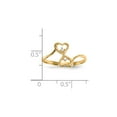 thumbnail image 4 of Real 14kt Yellow Gold CZ Double Heart Ring Size: 7; for Adults and Teens; for Women and Men, 4 of 4