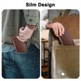 thumbnail image 5 of EEEkit Long Bifold Wallet for Men, Slim PU Leather Purse, RFID Blocking Credit Card Holder, Coffee, 5 of 7