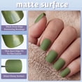 thumbnail image 2 of Uñas postizas Bellelfin mate verde claro, cortas y cuadradas, 120 piezas, 2 of 7