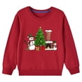 thumbnail image 4 of Zwiiyzr Christmas Toddler Baby Girl Boy Clothes Letter Print Long Sleeve Winter Sweatshirt Top Crewneck Pullover Sweater 2-10Y Red, 4 of 4