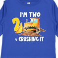 thumbnail image 4 of Inktastic I'm 2 and Crushing It Construction 2nd Birthday Boys or Girls Long Sleeve Toddler T-Shirt, 4 of 5