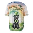 thumbnail image 2 of Happy St. Patrick’s Day Labrador Retriever with Green Hat Shamrocks Rainbow All Over Print 3D Baseball Shirt Lab Dog Lover Gifts Softball Sport - 03007, 2 of 6