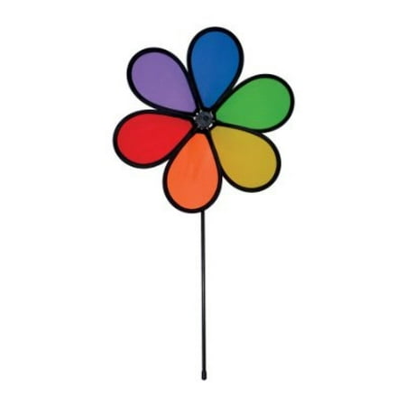 Colorful Flower Spinners Set Of 5 In the Breeze 12 Inch Rainbow Dazy Flower - Colorful Wind Spinner for your Yard and Garden ()