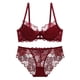 thumbnail image 2 of Ropa interior sexy europea y americana de talla grande para mujer, sujetador de encaje transpirable transparente ultrafino, conjunto de sujetador antiflacidez pequeño con pecho grande, 2 of 5