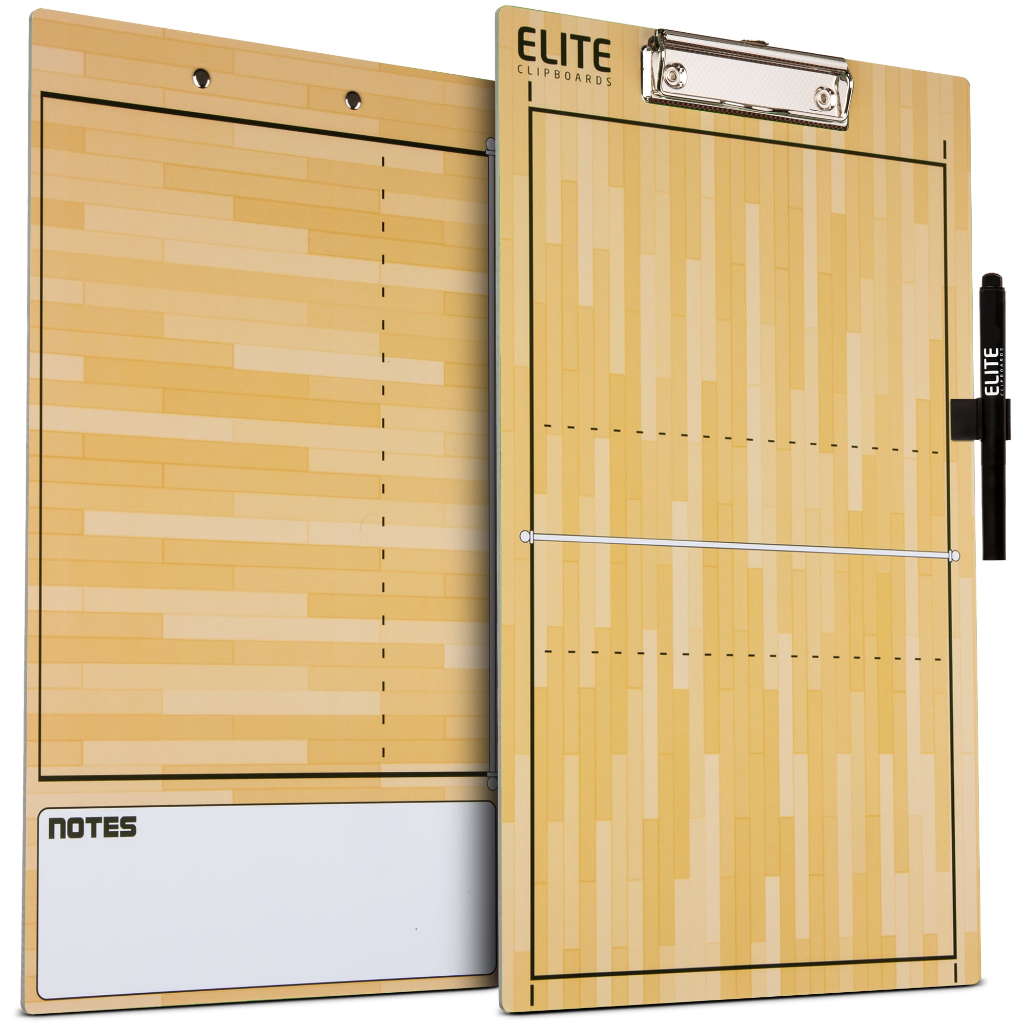 Elite Clipboards Dry Erase Double-Sided Volleyball Coaches Clipboard