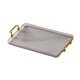 thumbnail image 3 of Bandeja de servicio perfecl para el hogar organizador de baño con Asas gris, 3 of 6
