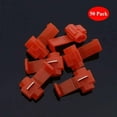 thumbnail image 2 of 50 Pack 22-18 Gauge Red Double Run Solderless Wire Connectors Tap In Quick Splice Connector Electrical Wire Splice Connectors, 2 of 4