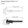 thumbnail image 2 of Uxcell Caliper 80mm 3 inch Mini Double Scale Plastic Ruler Measuring Tools 4 Pack, 2 of 5
