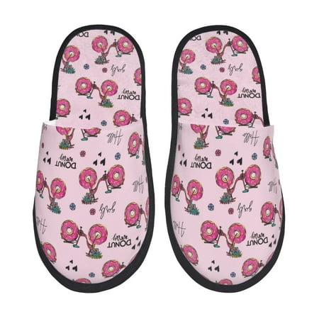 

Tideii Bike with Donut Wheels for Home Indoor Cotton Slippers Autumn and Winter EVA Plush Slippers Household Supplies Unisex-Large