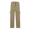 thumbnail image 4 of UJNDER Women's Summer Cargo Parachute Pants Loose Fit Street Style with Pockets Khaki S, 4 of 8