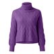 thumbnail image 2 of Gibobby Suéter para mujer, Suéter de cuello alto para mujer, de punto trenzado, de color sólido, de punto, para mujer(Morado,CH), 2 of 4