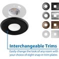 thumbnail image 2 of NICOR Lighting DLF301203KRDBK SureFit(v3) LED Flush Mount Ceiling Light, 3000K with Round Black Trim, 2 of 12