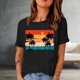 thumbnail image 1 of ICHUANYI Clearance Fashion Woman Print Round-Neck Short Sleeve T-Shirt Printing Loose Blouse Tops(Black, XXL) ICHUANYI WER2023081106450, 1 of 4