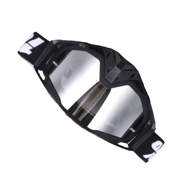Gafas para montar en motocicleta, a prueba de viento, para deportes, ciclismo, esquí, anti-UV, para exteriores, gafas para bicicleta todoterreno, marco negro, almohadilla nasal negra