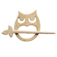 thumbnail image 1 of Wooden Animal Pattern Brooch Pin Cartoon Creature Design Lapel Badge for Sweater Shawl Scarf Accessory, 1 of 3