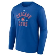 Mens Majestic Royal Chicago Cubs High Praise Long Sleeve T-Shirt