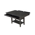 thumbnail image 6 of DeeHome Transitional Gray Finish 1pc Counter Height Table with Storage Drawers Display Shelf Wine Rack Dining Furniture, 6 of 8