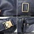 thumbnail image 3 of MARRANT Genuine Leather Fanny Pack for Men, Large Capacity Crossbody Waist Bag with Multiple Zipper Pockets,Dark Blue, 3 of 8