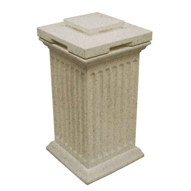 Good Ideas Colonne Extérieure Savannah 30 Gallons Bac de Rangement et Déchets, Grès