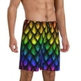 thumbnail image 2 of Fotbe Dragon Scales Pajama Shorts for Men, Men's Pajama Bottoms, Sleepwear,Short Pajama Pants-X-Large, 2 of 9