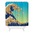thumbnail image 2 of Society6 Big Nose Work Shiba Inu Great Waves Shower Curtain 71" x 74", 2 of 3
