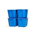 thumbnail image 2 of Homz 18 Gallon Storage Container, Blue Base and Lid, Set of 4, 2 of 11