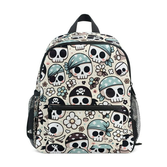 ALAZA Cute Skeleton and Floral School Backpack Small Bookbag Mini Bags