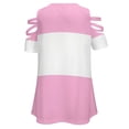 thumbnail image 4 of Trans New Fashion Zip Off Shoulder Top Short-Sleeve Women Shirt Pride Flag Trans Pride Flag Trans Pride Pride Pride Flags Simple, 4 of 5
