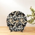 thumbnail image 6 of Kdxio Black Palm Leaves Bone China Decorative Plate Ceramic Decorative Plate for Home Office Wall Stand Decorative Plates for Home Bedroom-10in, 6 of 6