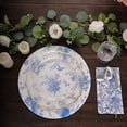 thumbnail image 6 of Balsa Circle 6 Blue Round 13 in Disposable Paper Charger Plates Floral Design Party Events Decorations Supplies, 6 of 8