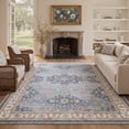 thumbnail image 3 of GENIMO 3'x5' Area Rug for Living Room, Washable Non Slip Soft Persian Rug for Bedroom Dining Room Home Office, Powder Blue, 3 of 7