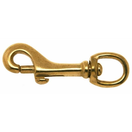 

86AI 2 Pack 1/2X3 Inch Hilason Western Horse Solid Brass Bolt Swivel Snap Hook