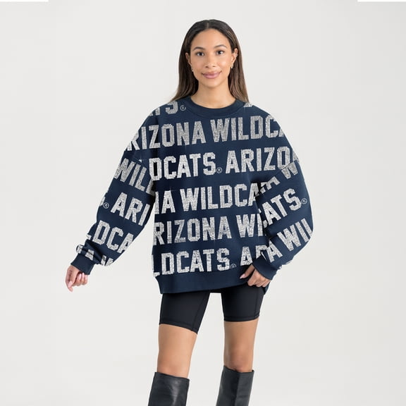 Women's Gameday Couture  Navy Arizona Wildcats Hype Era Sweatshirt