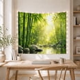 thumbnail image 5 of Bamboo Forest Over Calm Pond, Serene Photorealistic for Nature Lovers, Forest Landscape Art, Housewarming Gift, Tapestry Wall Hanging for Living Room and Bedroom, 5 of 7