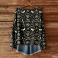 thumbnail image 4 of WTOBBY Women's Fashion Long Sleeve Halloween Print Sweater, Themed Pullover with Spooky Designs, Cozy and Stylish Top for Fall Parties and Events,Black L, 4 of 5