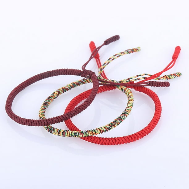Bracelet Lucky Rope Tibetan Buddhist Handmade Knots Walmart