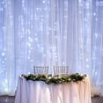 thumbnail image 4 of Yorbay Fairy Curtain String Lights, 9.8 x 9.8 ft Curtain of String Lights with Remote Control, 300 LED Indoor Outdoor Decorative Christmas Twinkle Lights for Bedroom, Patio, Party Wedding(White), 4 of 9