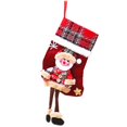 thumbnail image 1 of Medias navideñas, calcetines grandes personalizados hechos a mano, regalos de decoración para fiestas navideñas, adornos compatibles con el árbol de Navidad, 1 of 5